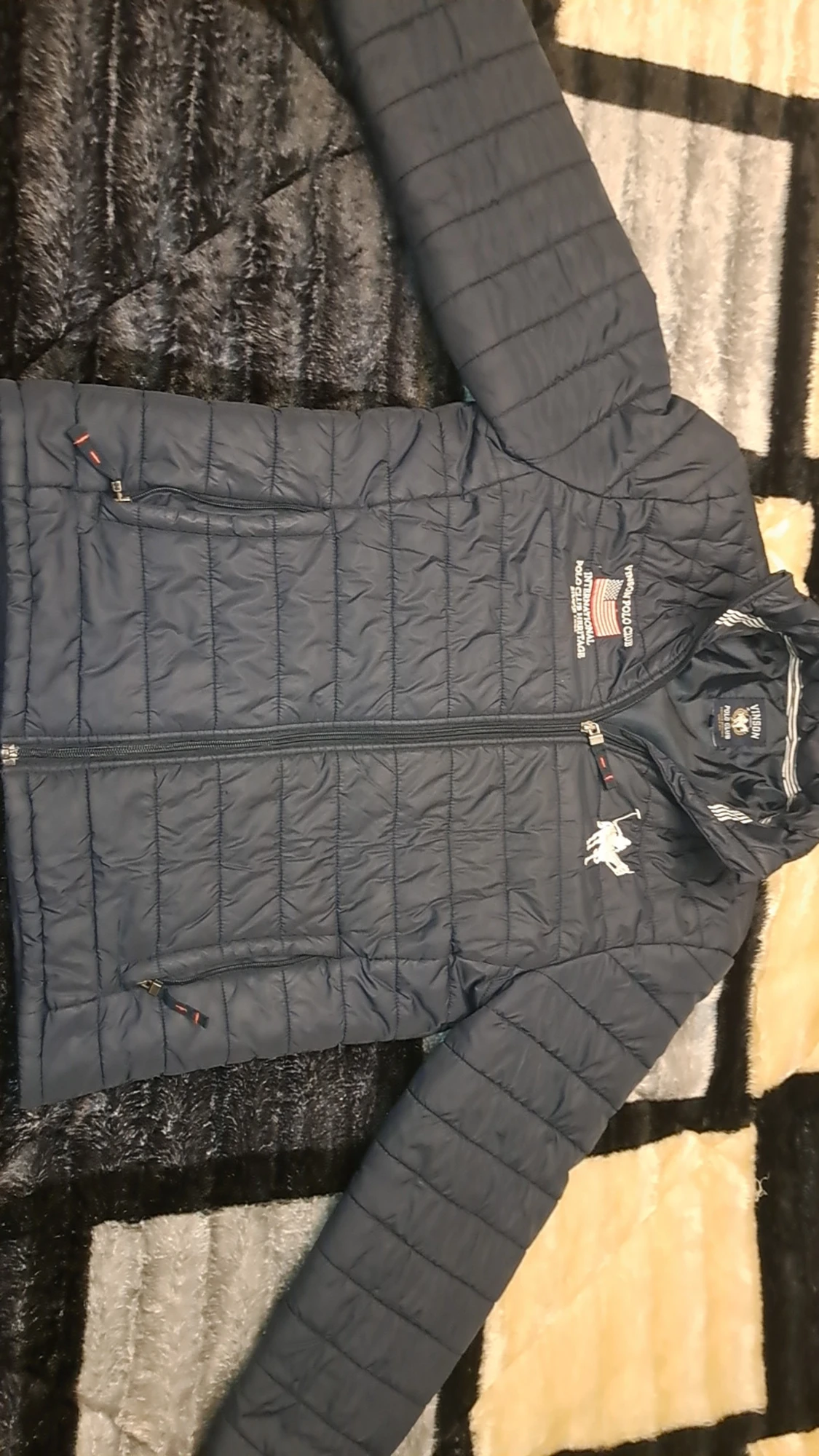 Mörkblå quiltad jacka Vinson Polo Club - 1