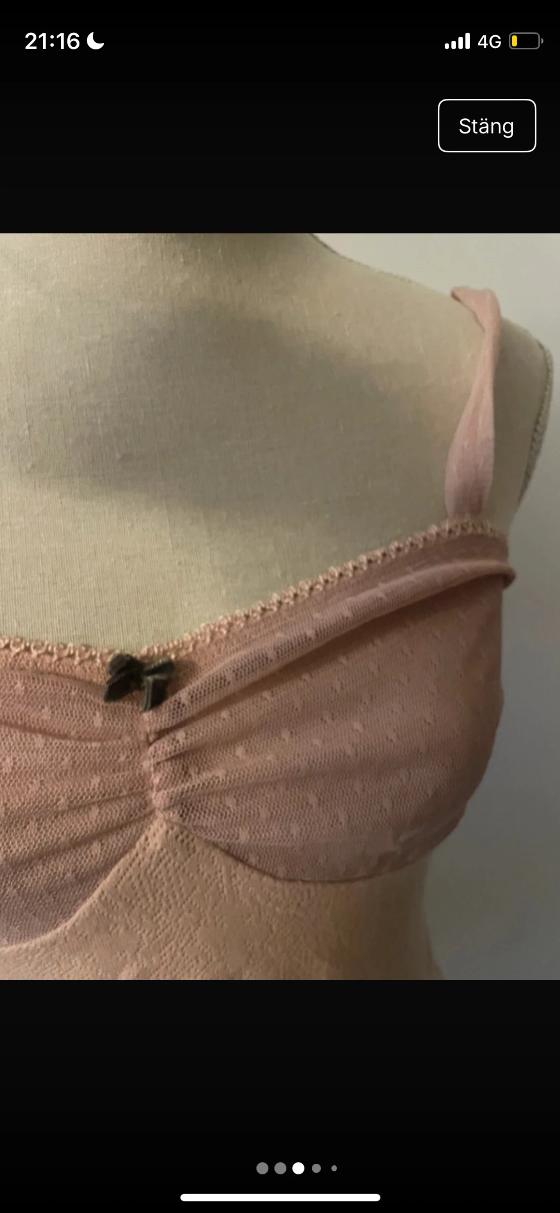 Rosa mesh-linnetopp med rosett - 2