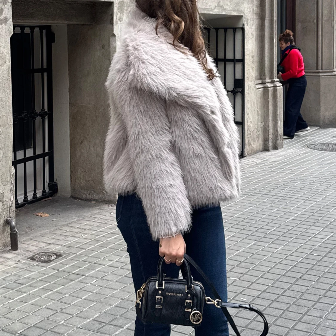 Beige pälsjacka - 2