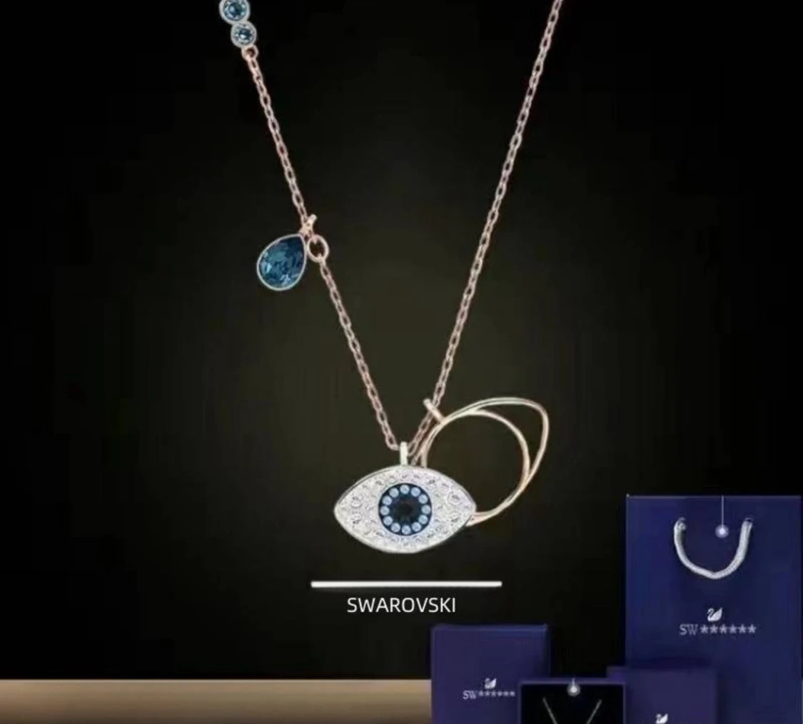 Swarovski halsband med svanmotiv - 5