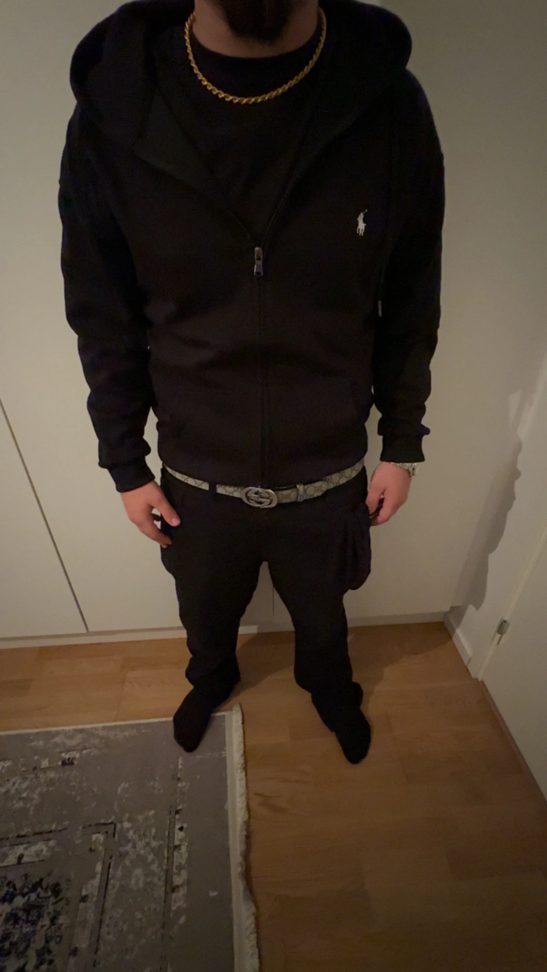 Svart hoddie Polo Ralph Lauren L 