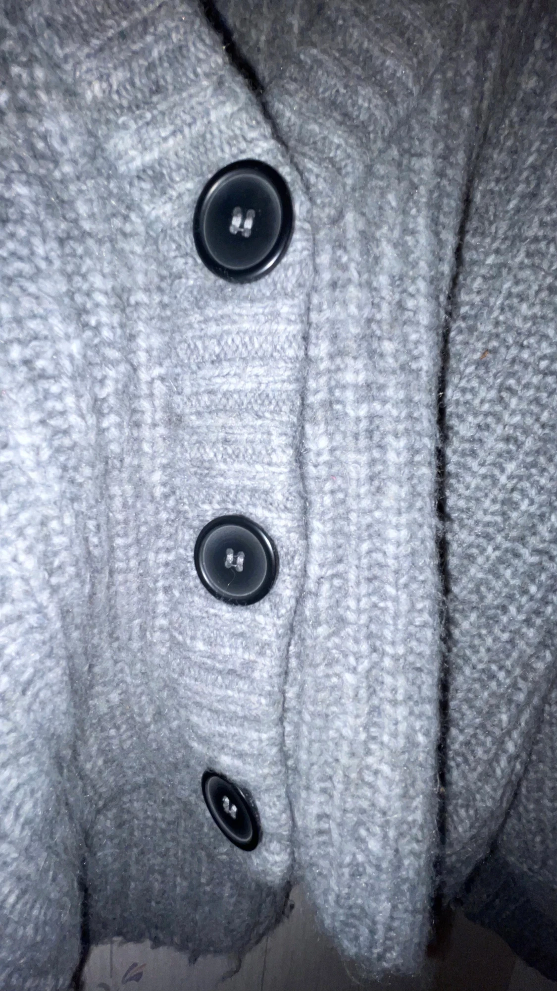 Grå stickad kofta från Stories S - 2