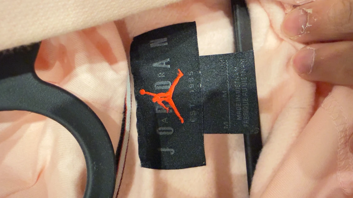 Ljusrosa Jordan hoodie med huva - 2