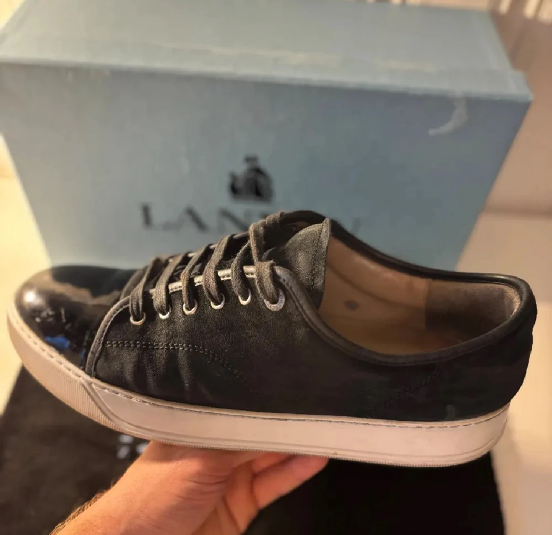 Svarta sneakers från Lanvin med lackad tå - 2