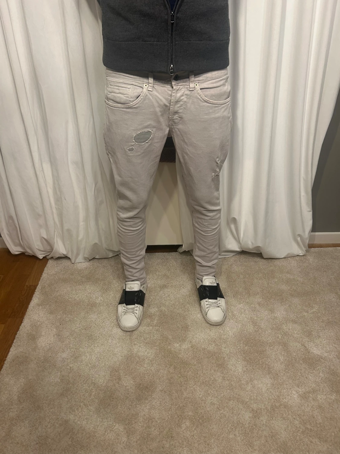 Dondup jeans grå/vit - 2