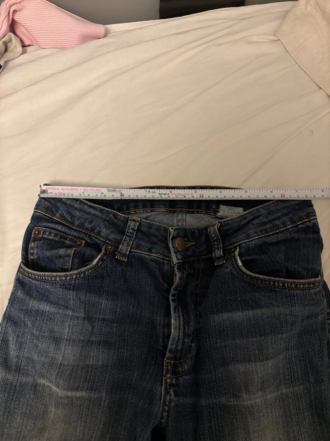 Blå flared jeans - 2