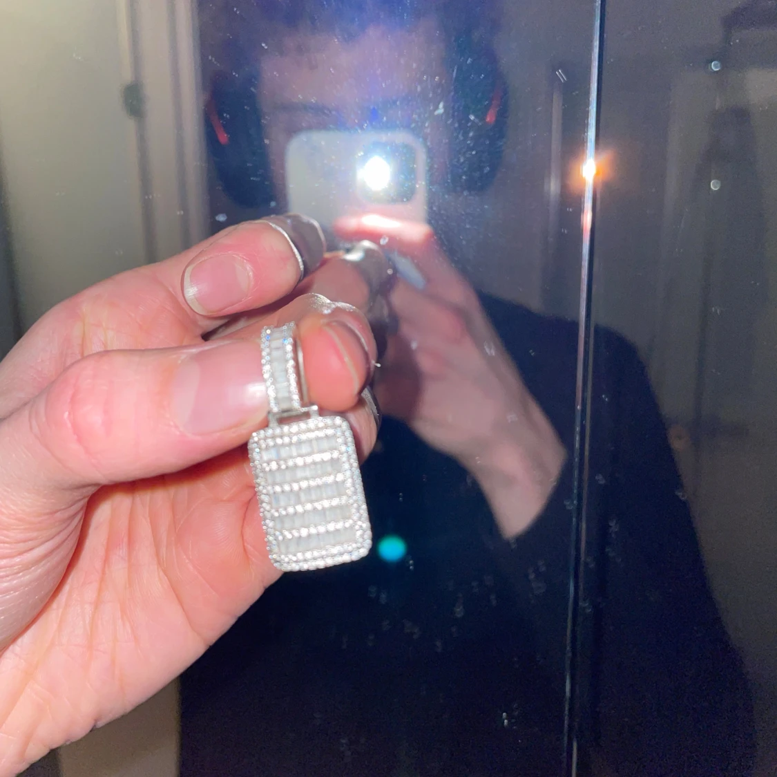 Moissanite hänge i äkta silver  - 3