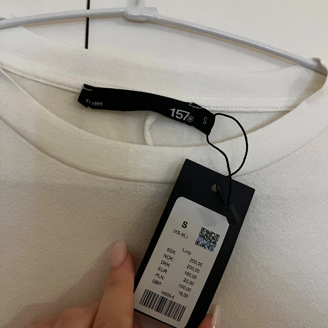 Vit t-shirtklänning från 157 - 2