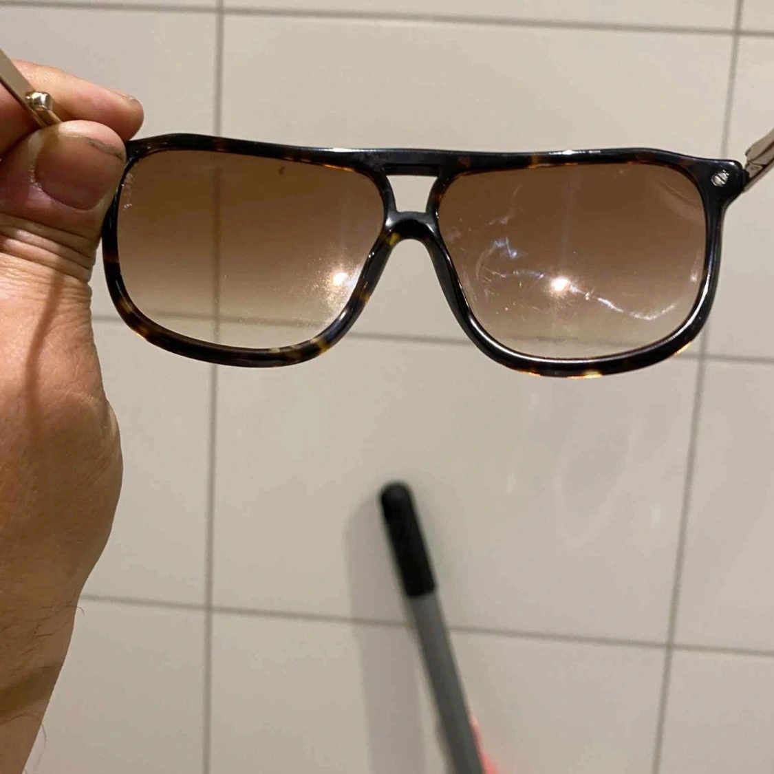 Marc Jacobs bruna pilotbågar solglasögon - 2