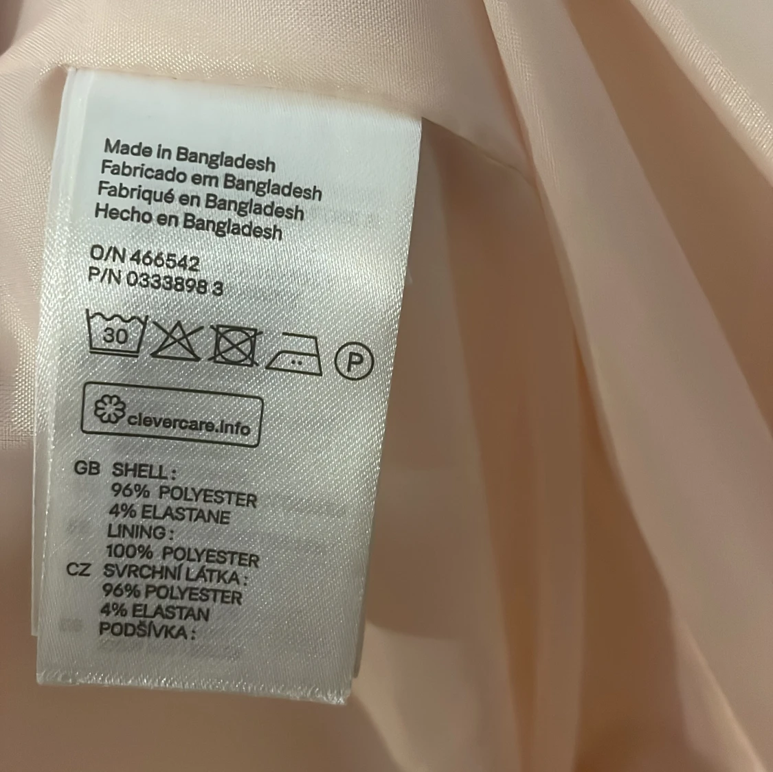 Ljusrosa kappa från H&M, stl 34 - 3