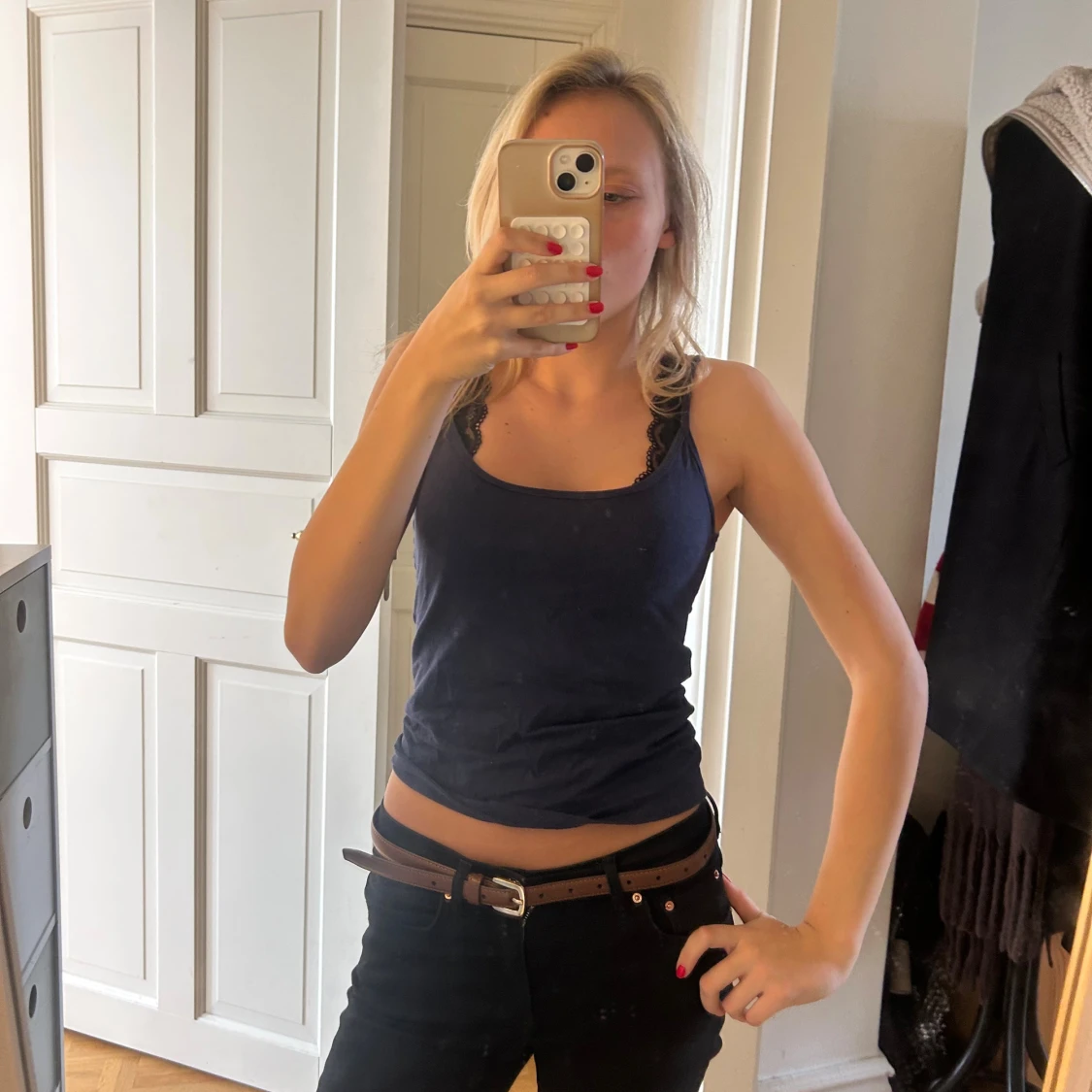 Mörkblå linnetopp💖💖 - 1