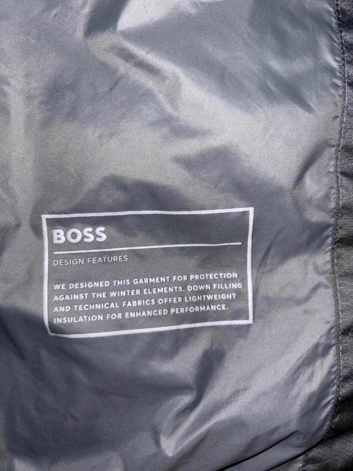 Svart och grå pufferjacka från BOSS - 3