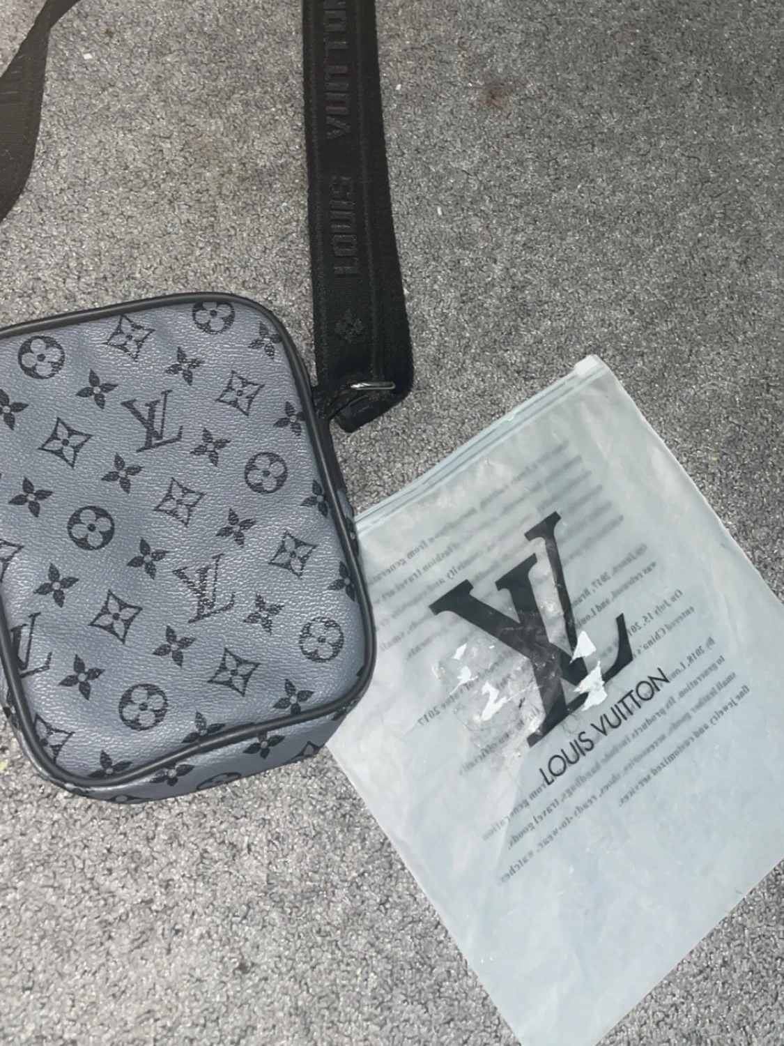  Grå axel väska - 4