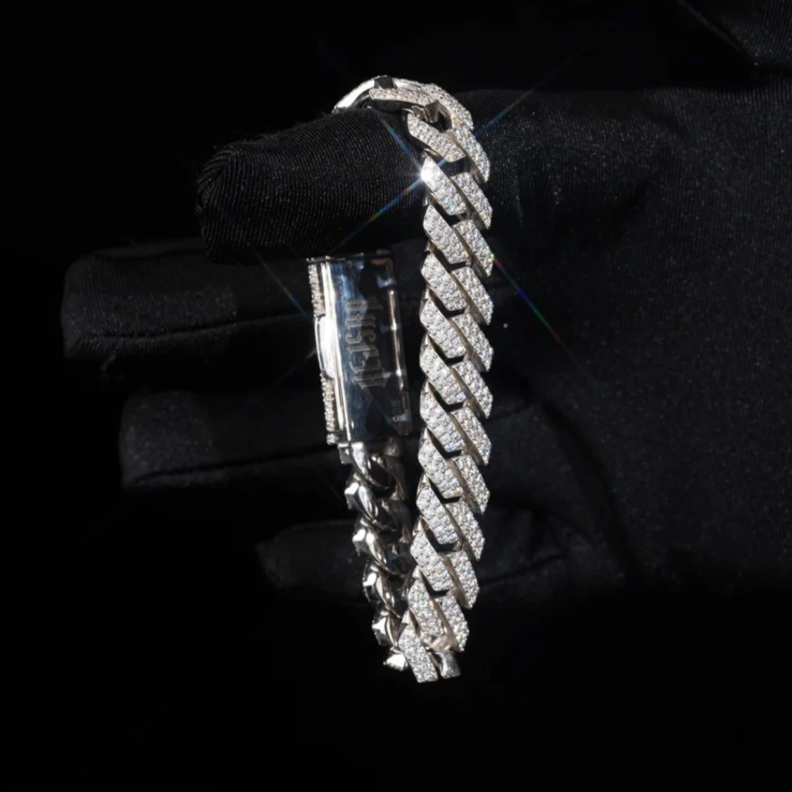 Iced out silverarmband - 2