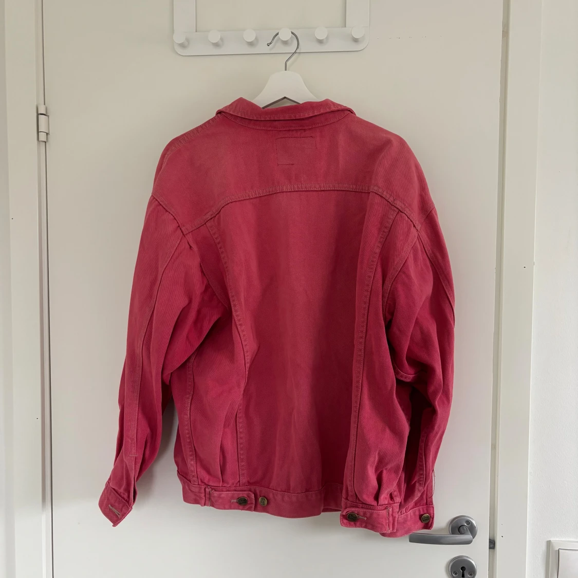 Rosa vintage jeansjacka från Anvil, stl L - 2
