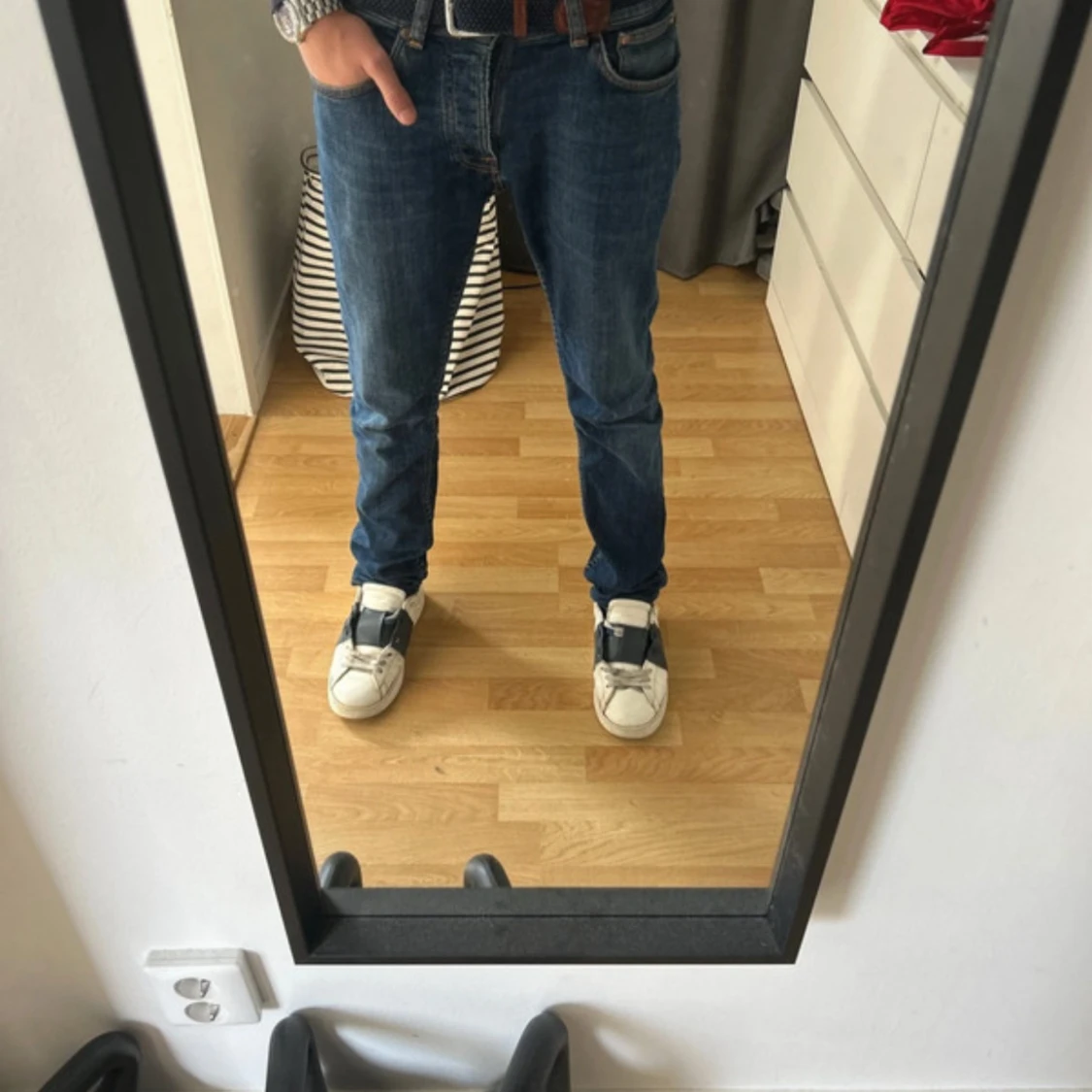 Valentino Open sneakers vit/blå strl 44 - 1