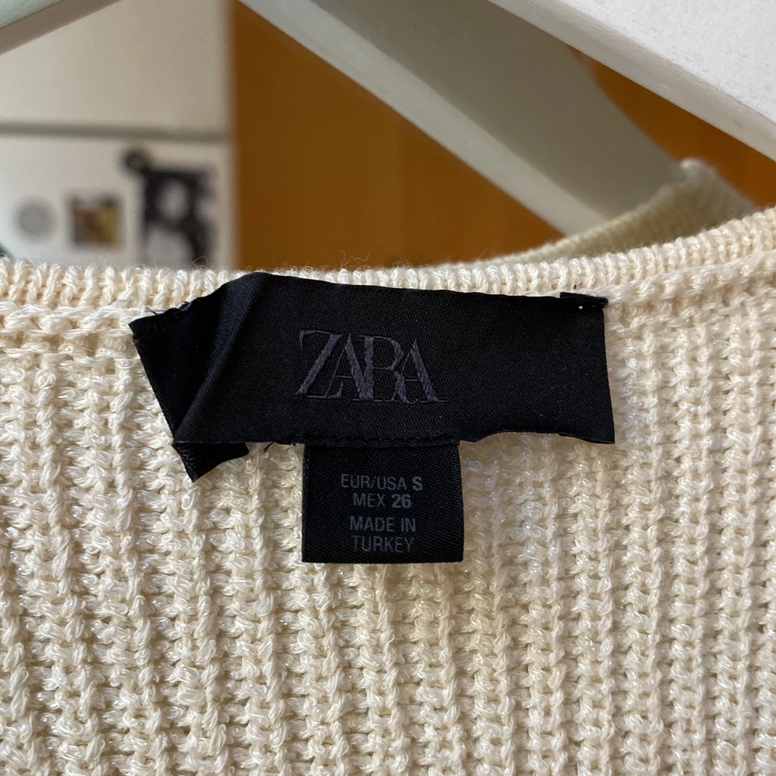 Stickad beige väst Zara  - 4
