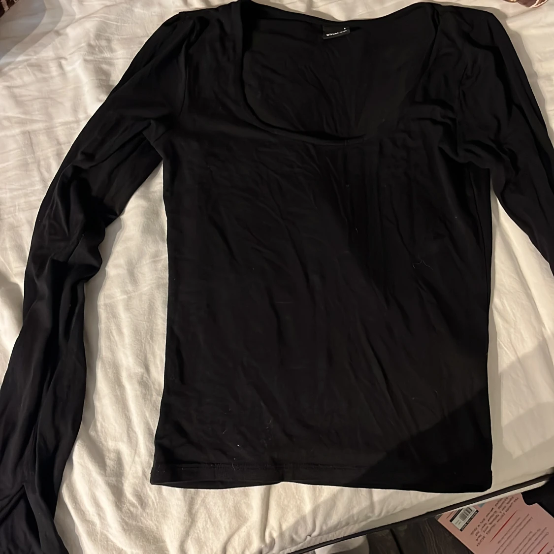 Svart långärmad topp Gina Tricot S - 3