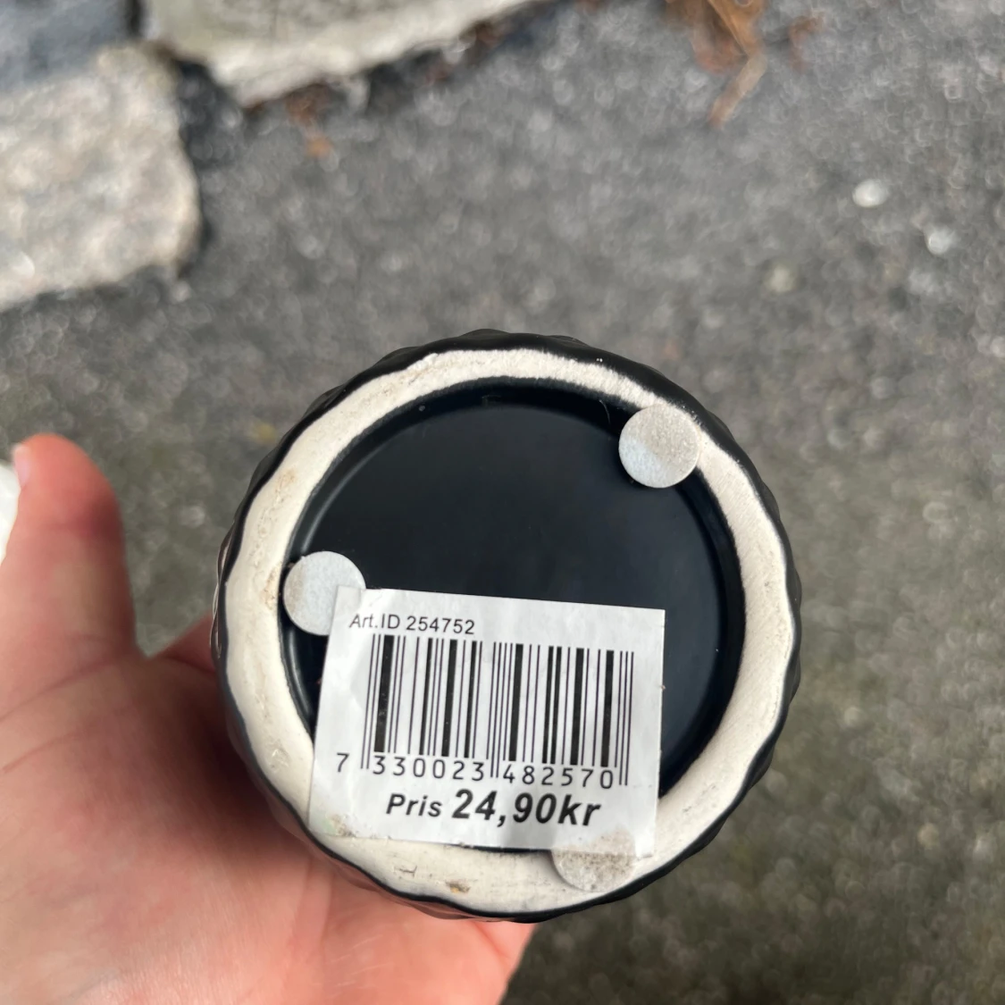 Liten svart kruka  - 1