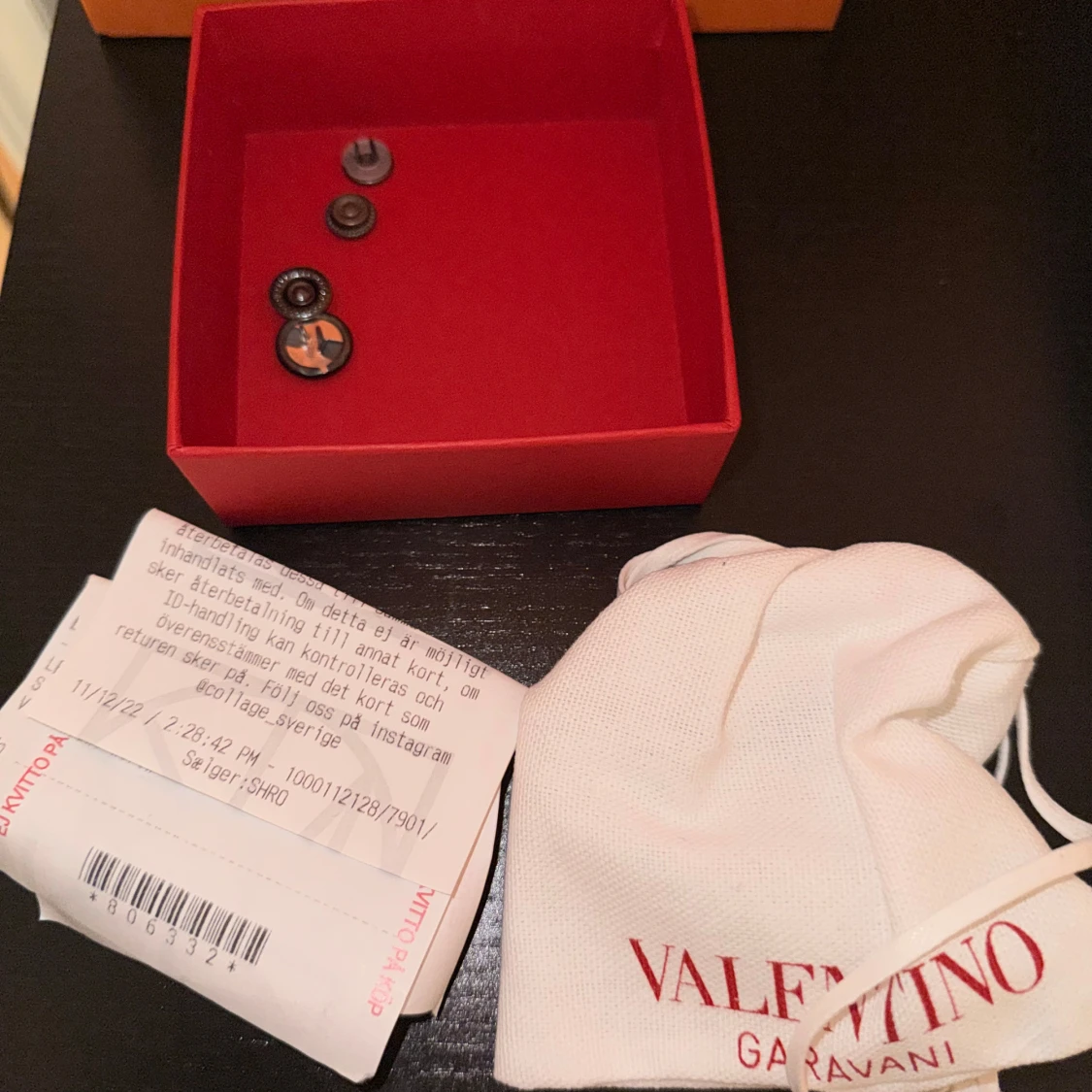 Valentino Garavani svart läderarmband - 2