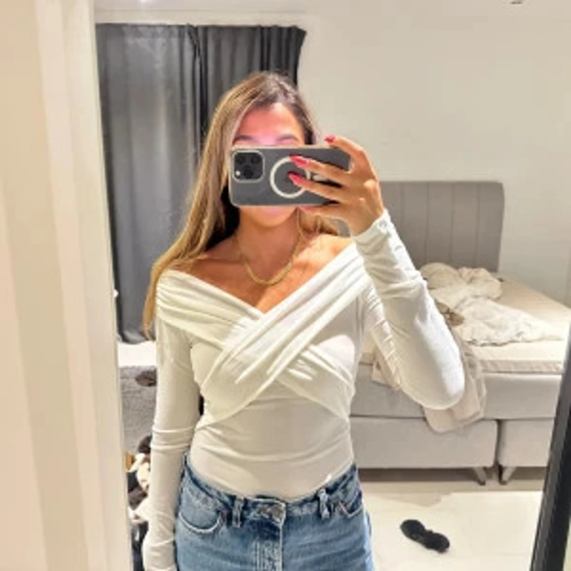 Nelly vit velvet topp body