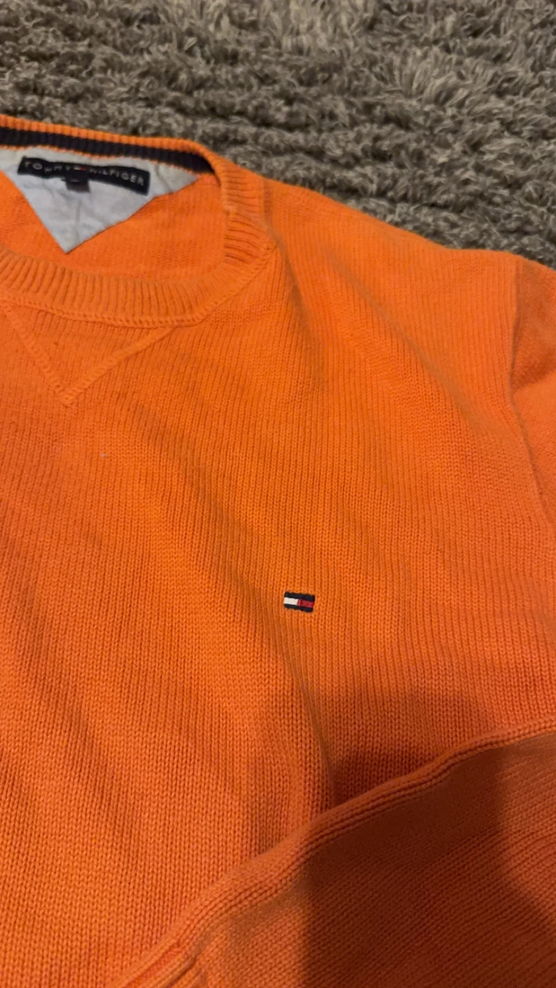 Orange stickad tröja Tommy Hilfiger XL - 2