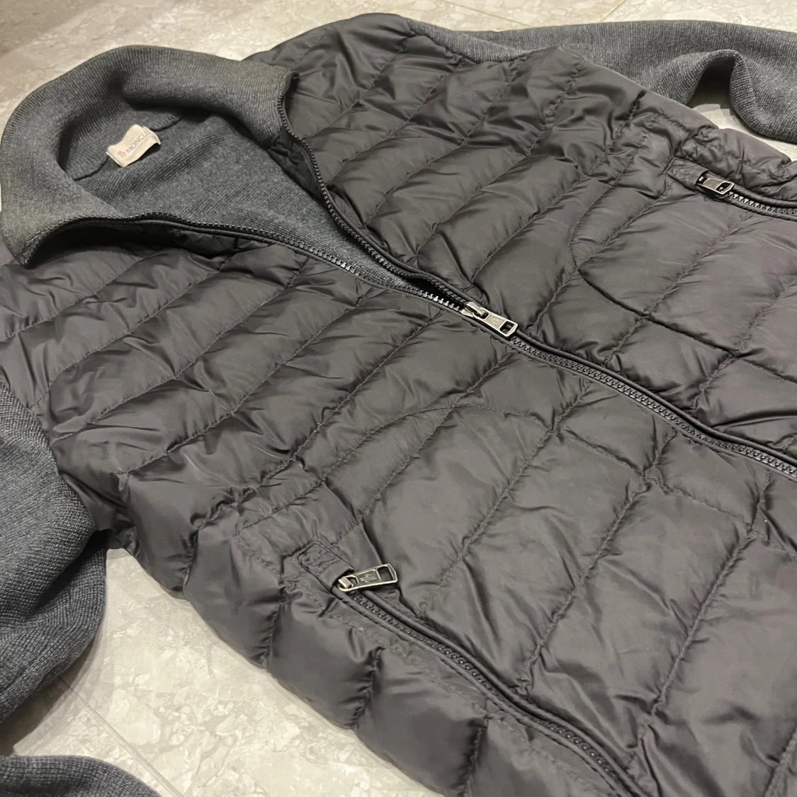 Moncler mörkgrå cardigan - 1