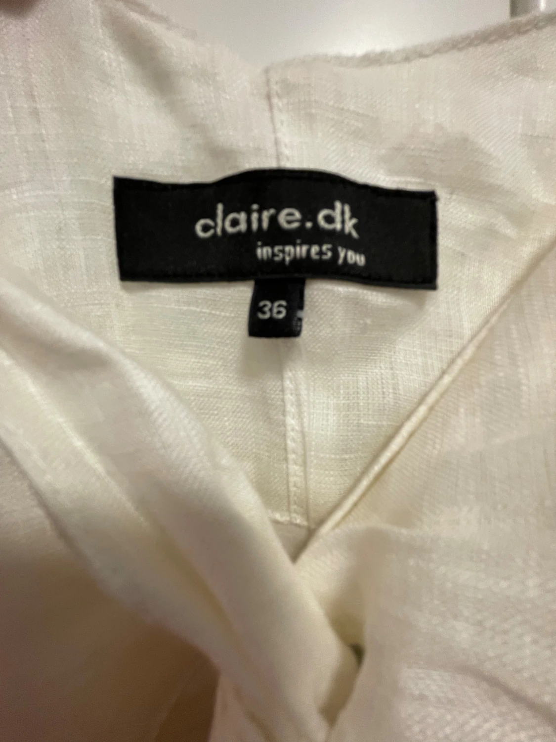 vit linneklänning - 2