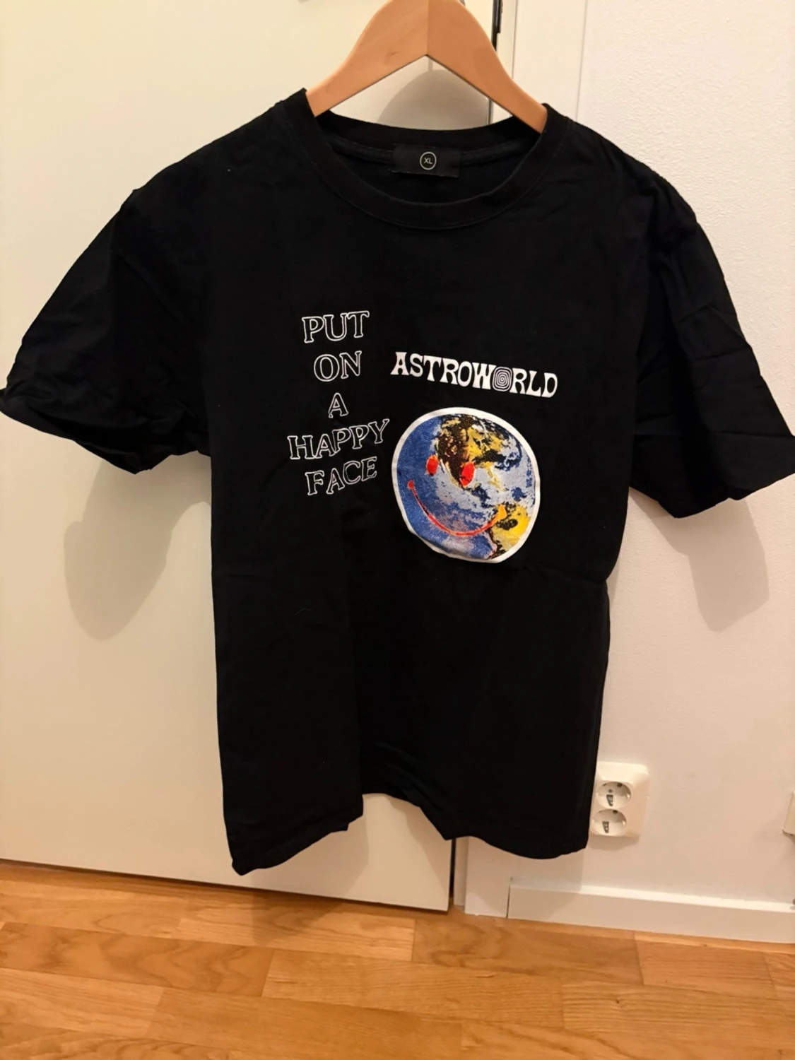Svart Astroworld t-shirt med tryck