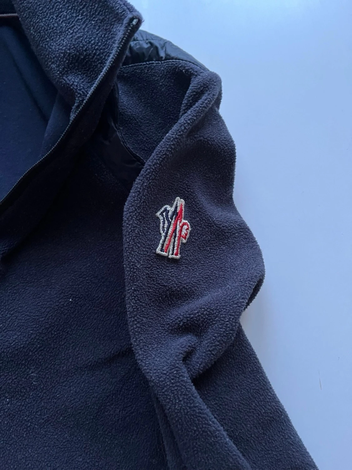 Mörkblå fleece tröja från Moncler - 3
