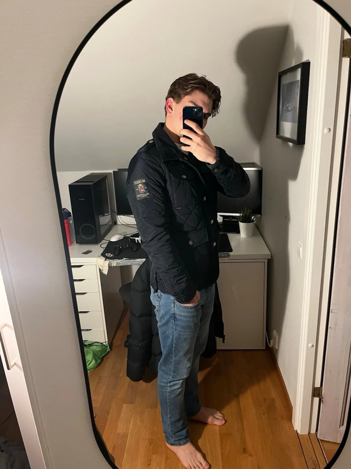 Mörkblå quiltad jacka från Morris - 6