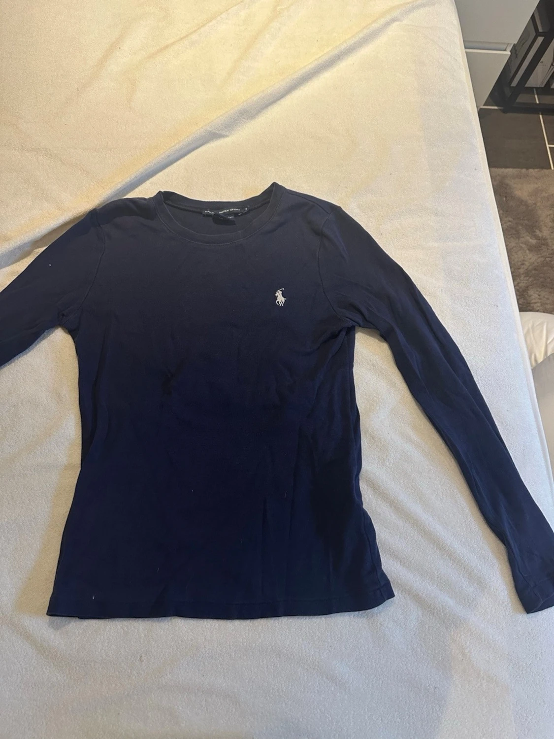 Marinblå långärmad topp Ralph Lauren