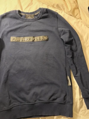 snygg blå qp tröja - philip plein tröja