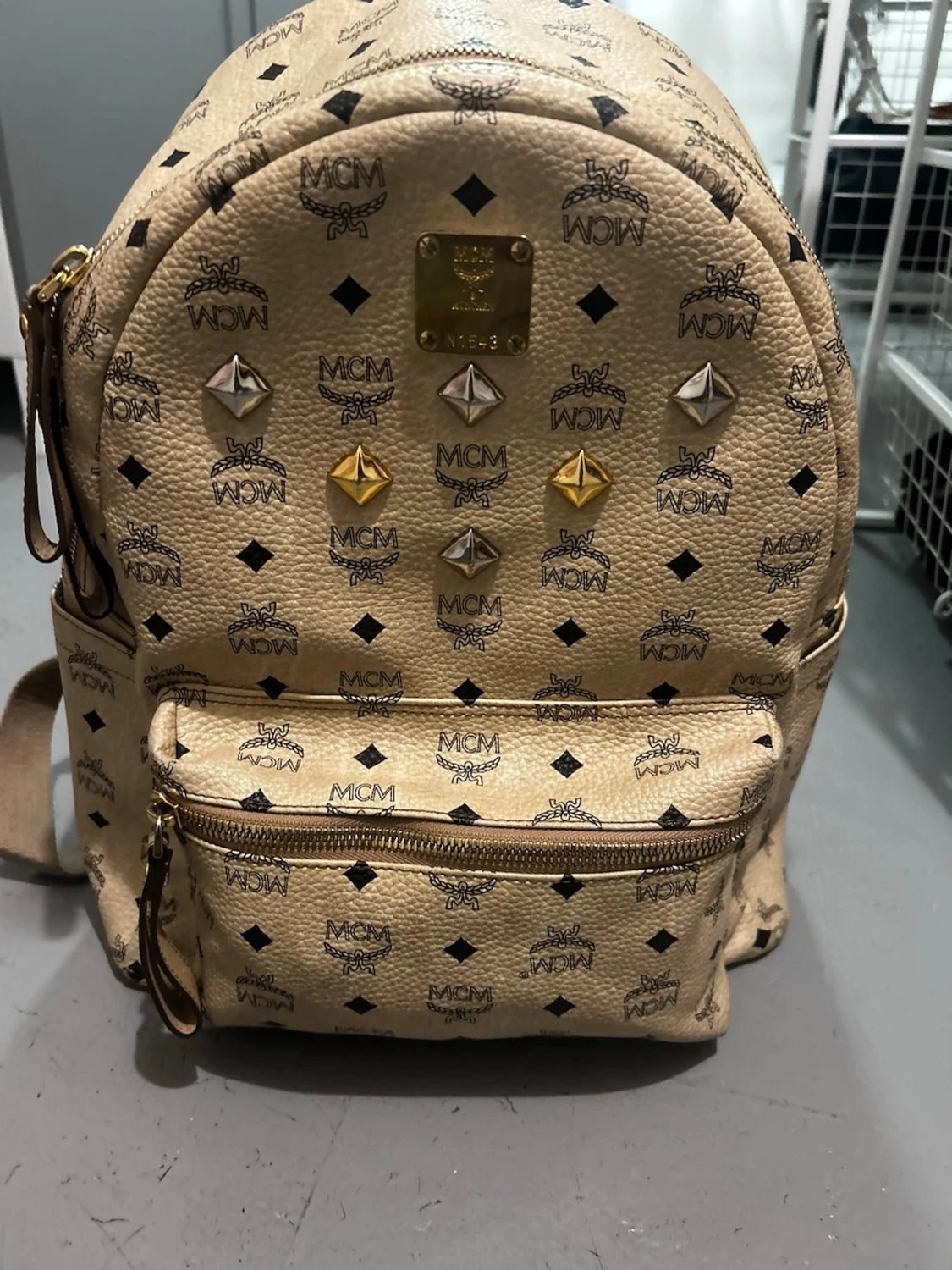 Mcm ryggsäck beige M