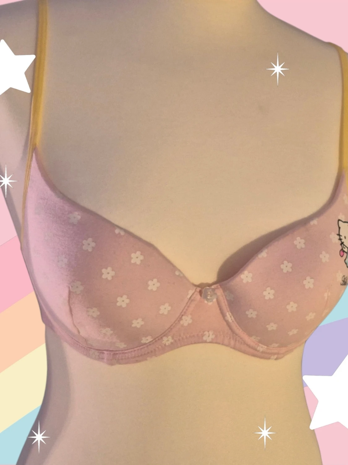 Hello Kitty rosa blommig bh 75B - 1