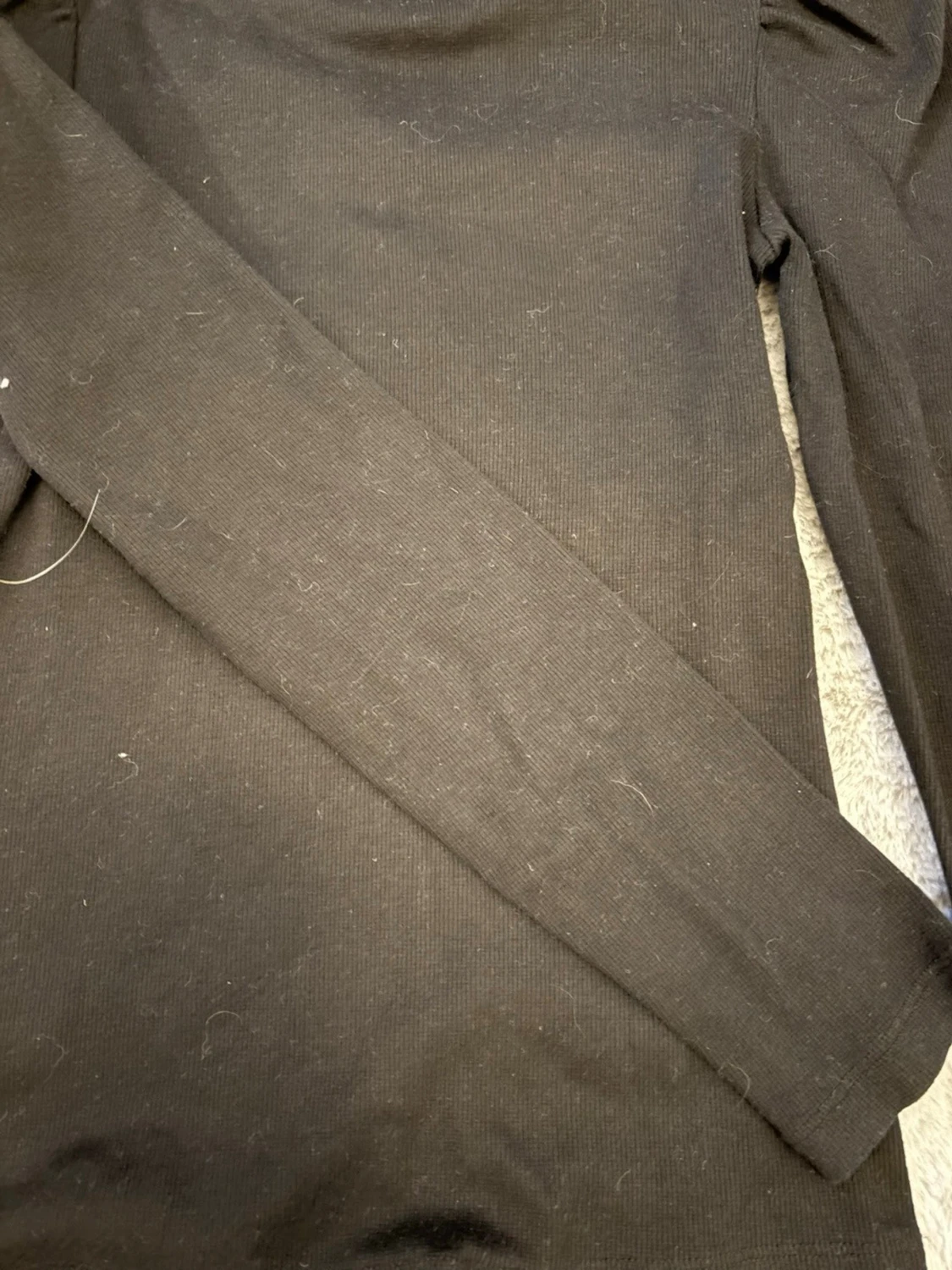 Svart ribbad topp från Pieces - 3