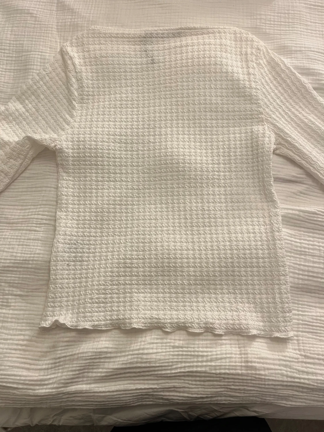 Vit långärmad tröja med vida armar Lager 157 - 1