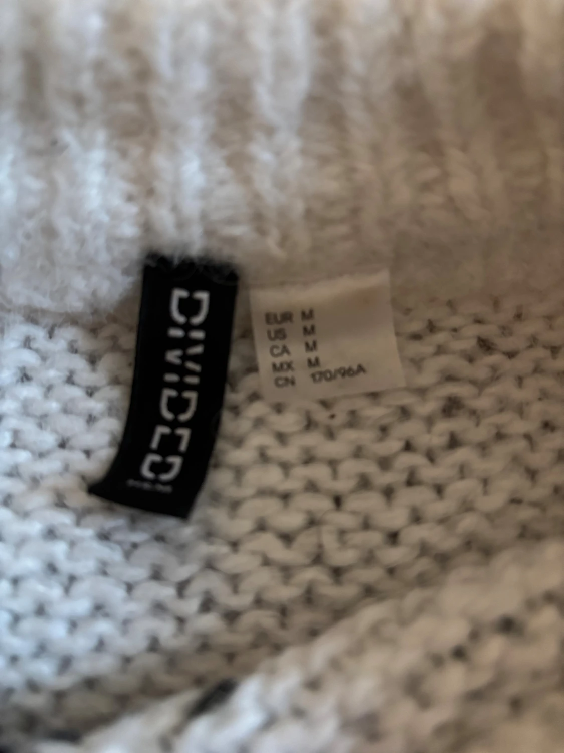 vit stickad tröja från hm - 2