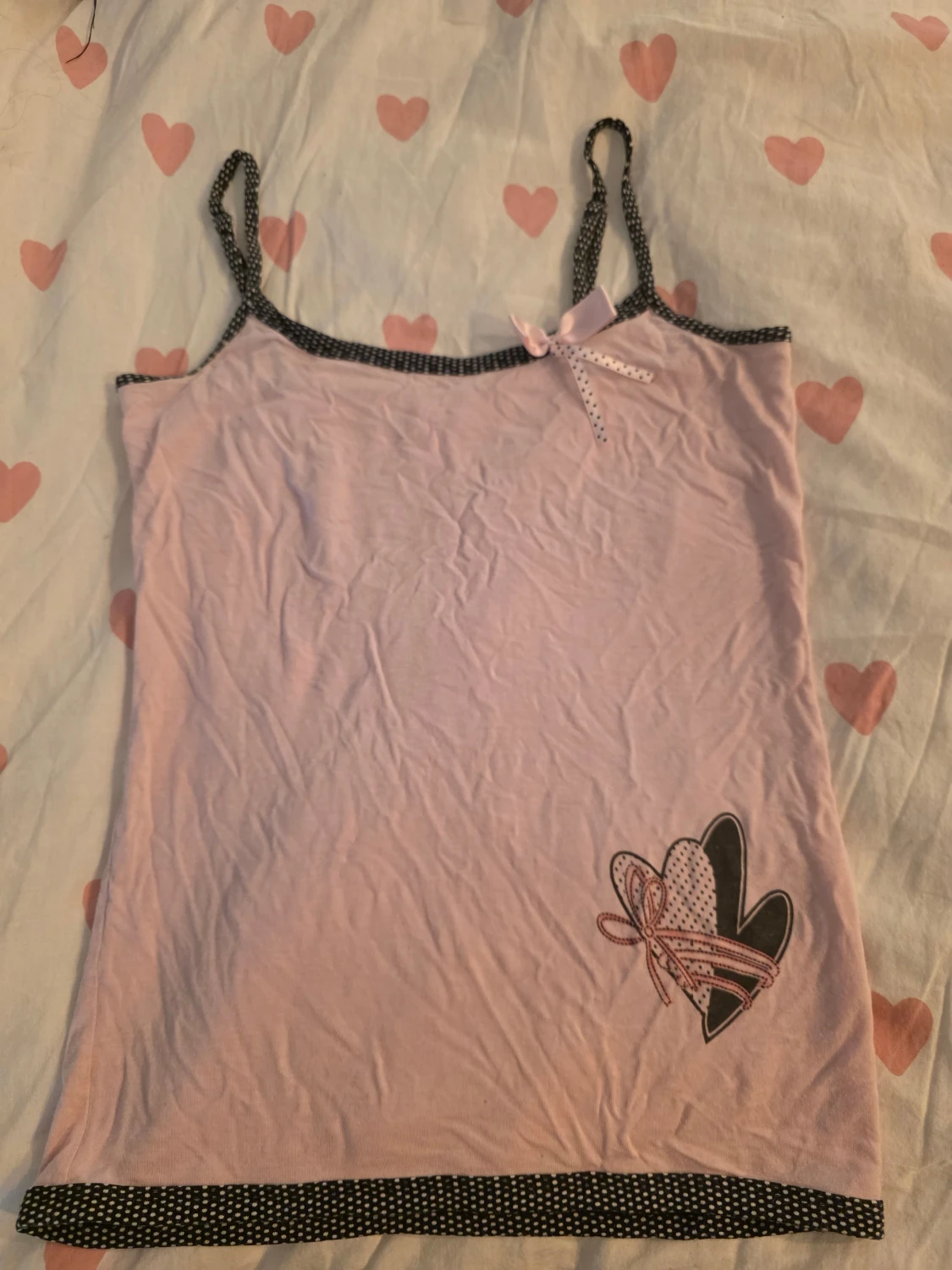 Rosa linnetopp med hjärtdetalj, Cocoon, Y2k - 1