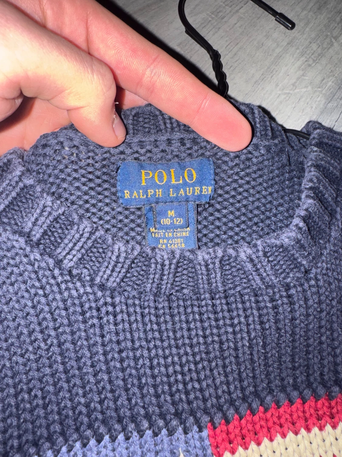 Mörkblå stickad tröja Polo Ralph Lauren  - 2