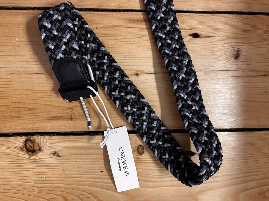blå och grått flätat bälte OneWear - 1