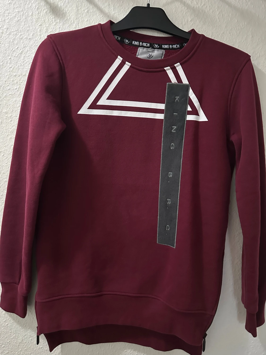 Vinröd sweatshirt King B-Rich S - 2