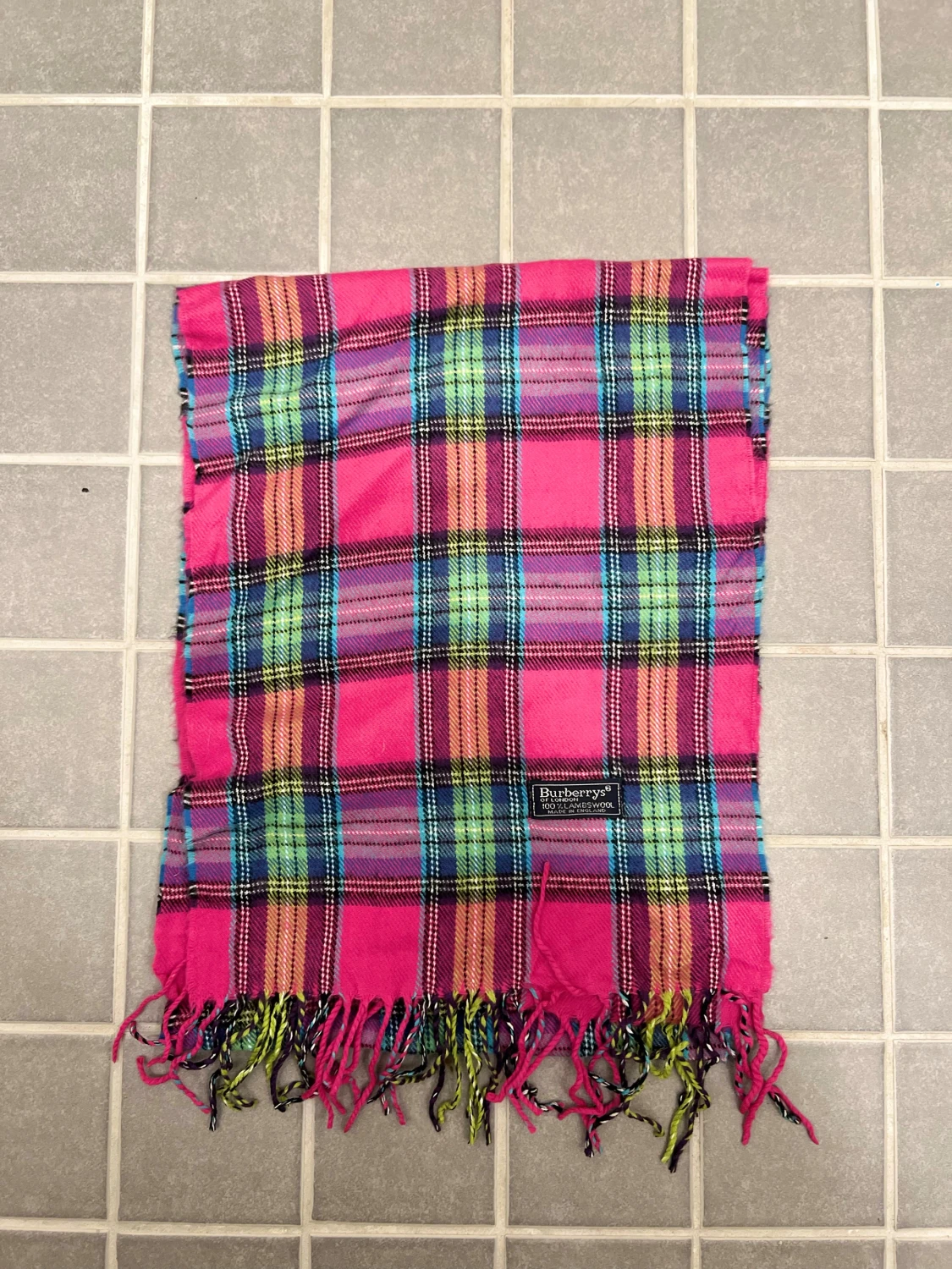 Rutig halsduk från Burberrys i ull
