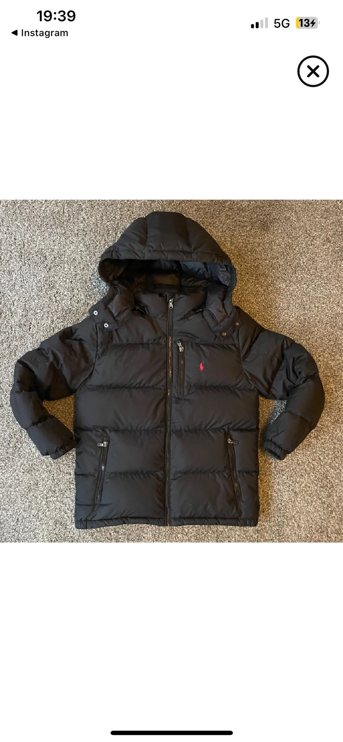 Svart pufferjacka från Polo Ralph Lauren