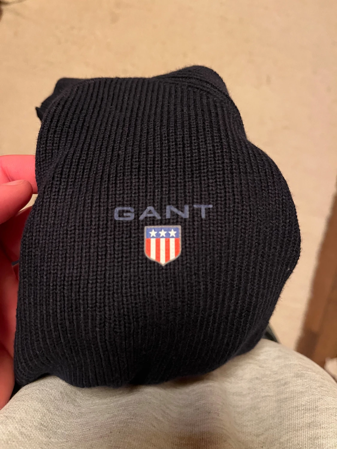 Svart stickad half zip tröja GANT - 3