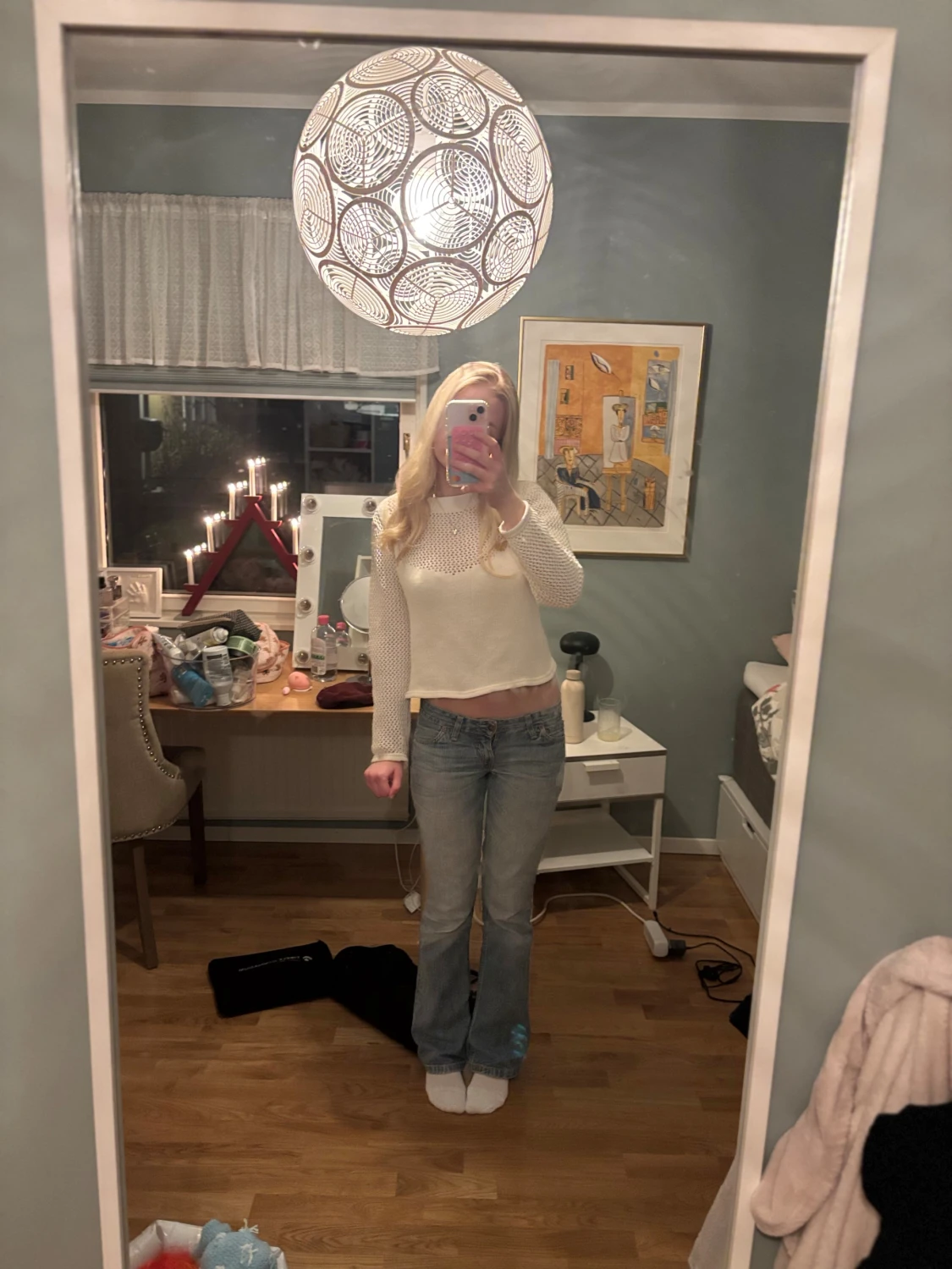 Snygg beige tröja - 1