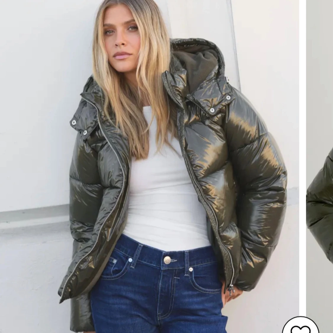 Grön pufferjacka från Nelly 