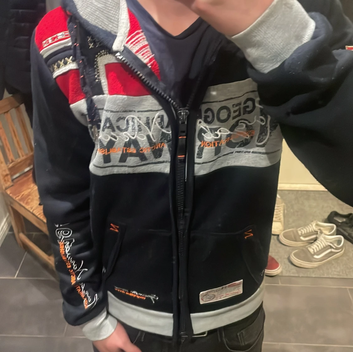 Geographical Norway marinblå hoodie - 2