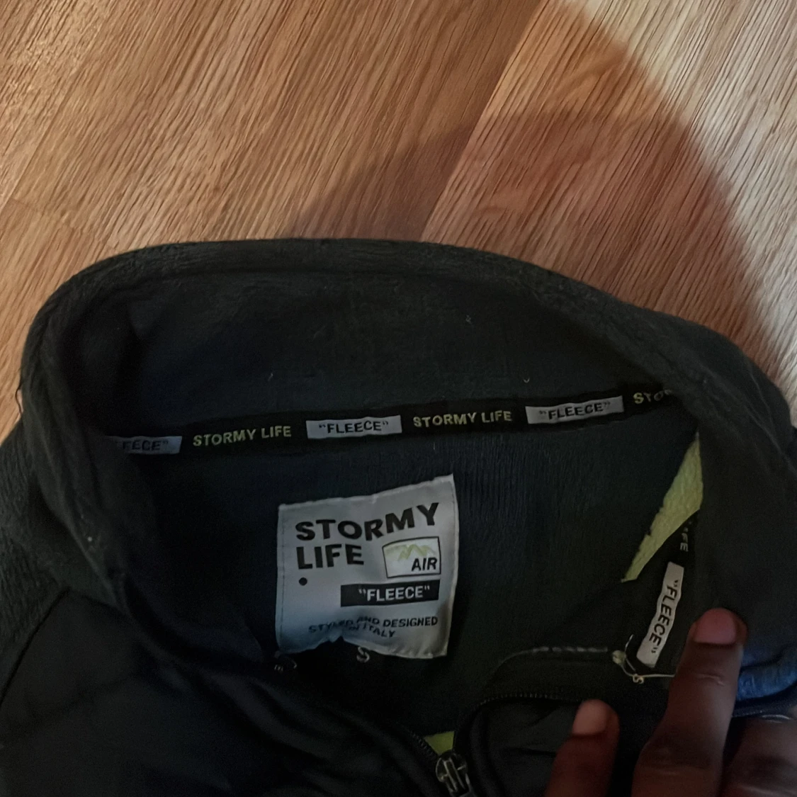 Navy blue cardigan utan hodie - 2