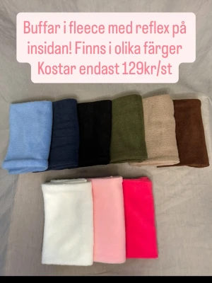 Buffar i olika färger - Mysig tubhalsduk i fleece i olika färger, kostar endast 129kr styck. Köp inte detta inlägg, separat inlägg för varje färg finns!💕Vändbar med reflex på insidan. Finns i färgerna ljusrosa, mörkrosa, vit, svart, brun, beige, grön, ljusblå och mörkblå❤️ Skriv vid frågor och funderingar! 